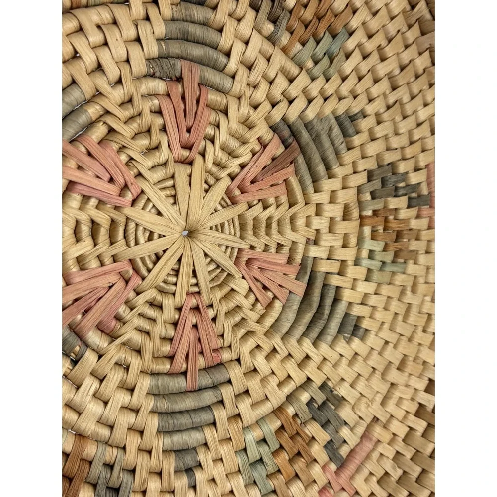 Vintage Southwestern Hand Woven Coil Basket Bowl‎ Native Style Wall Decor 16